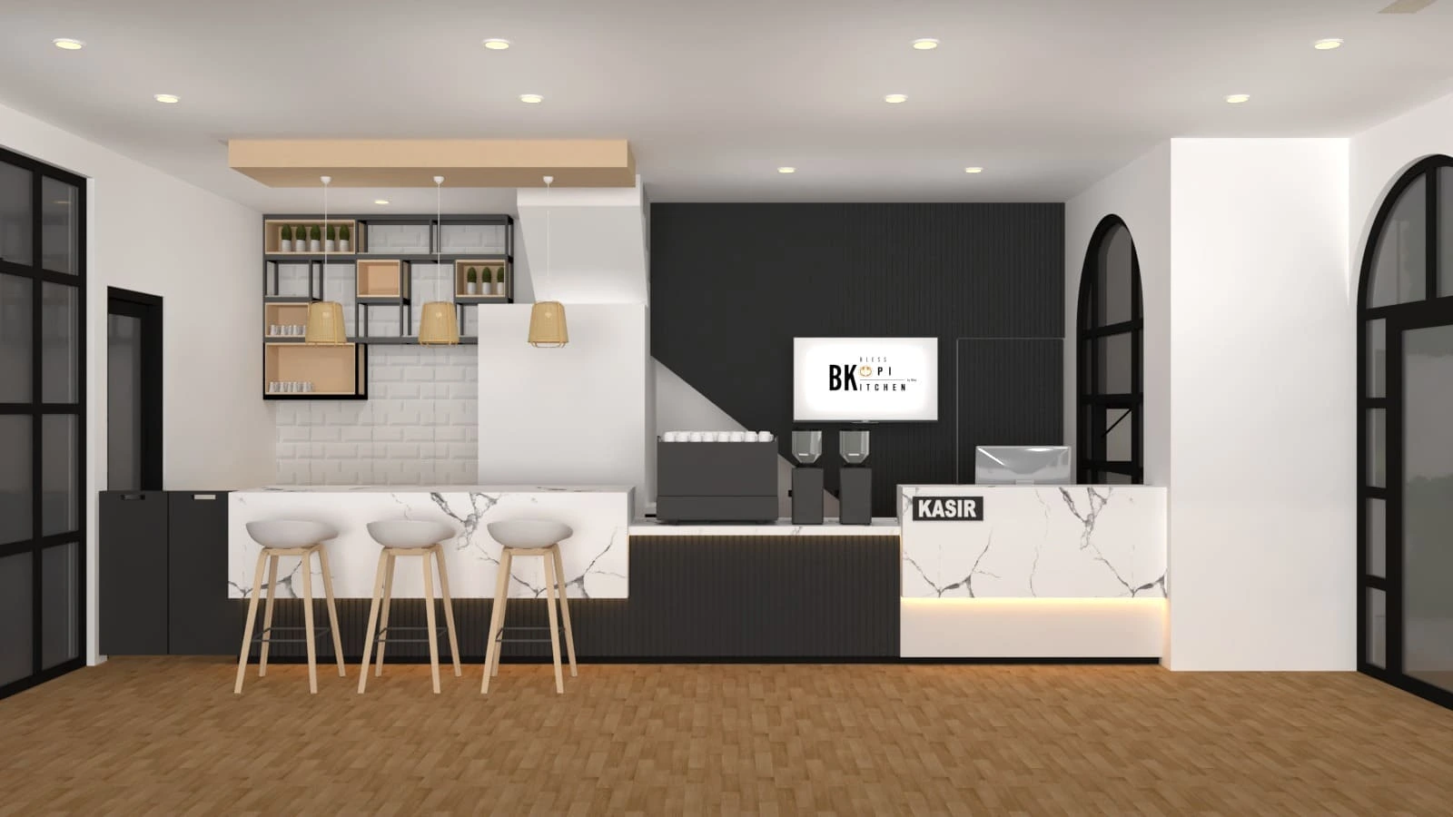 Desain Interior Cafe Modern Kekinian Pati - AFARCHITECT.ID