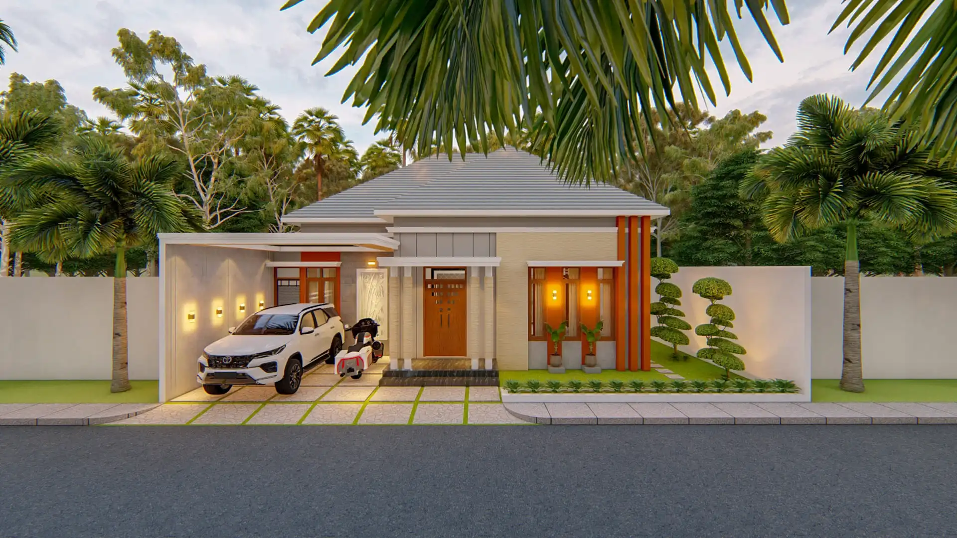 Desain Arsitektur Rumah 2 Lantai Minimalis Mewah - AFARCHITECT.ID