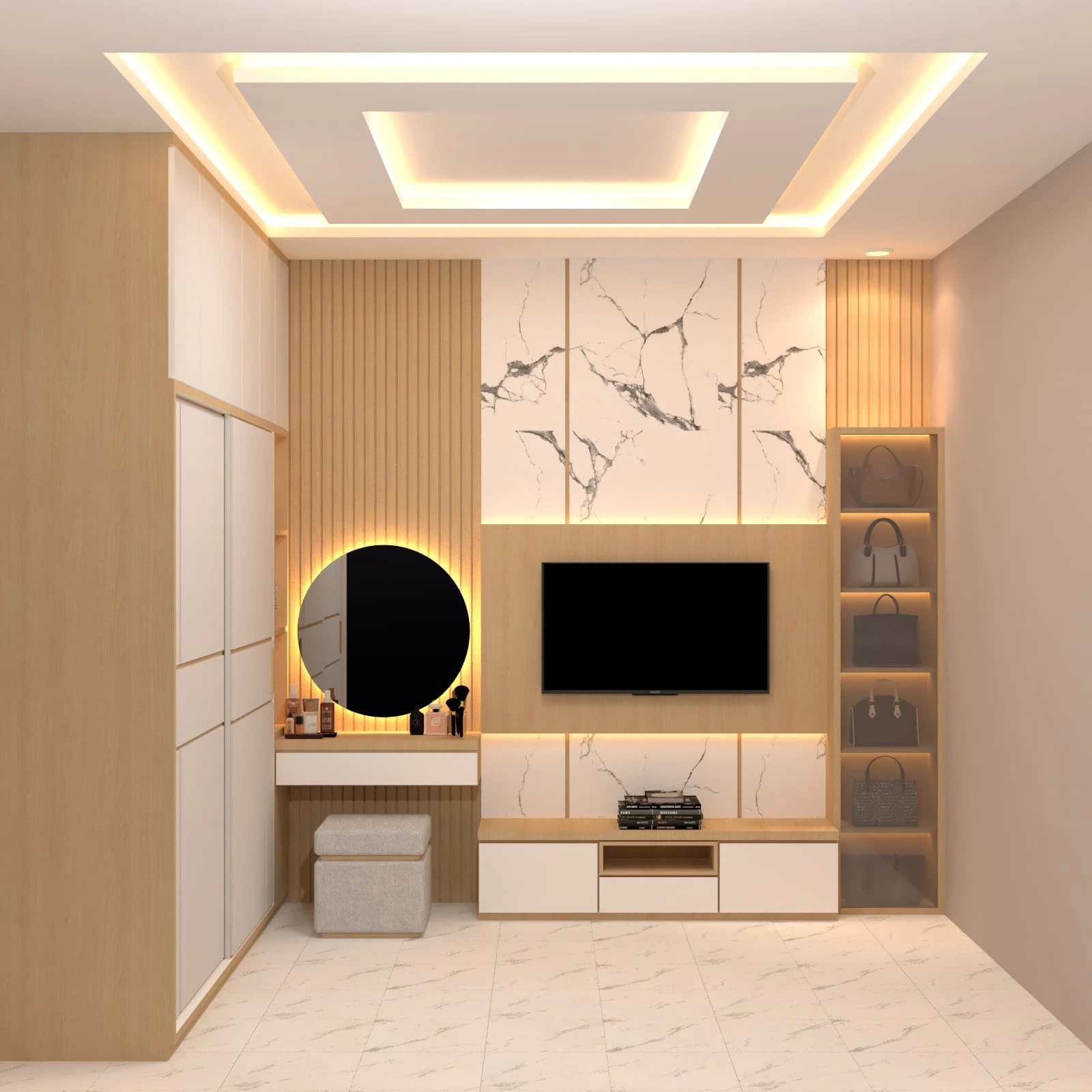 Desain Interior Ruang Tamu Mewah Elegan - AFARCHITECT.ID